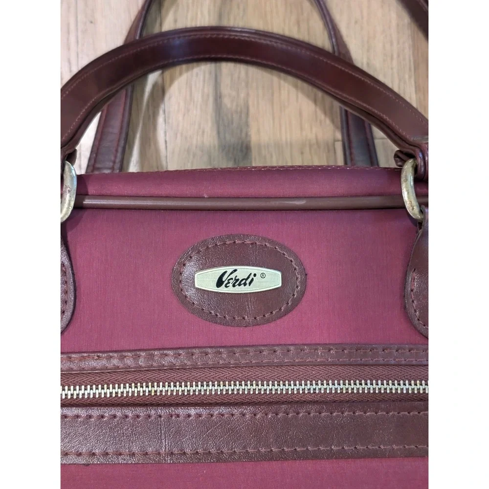 Vintage Verdi Burgundy 20x13x9 inches Softside Suitcase Hard Travel Luggage